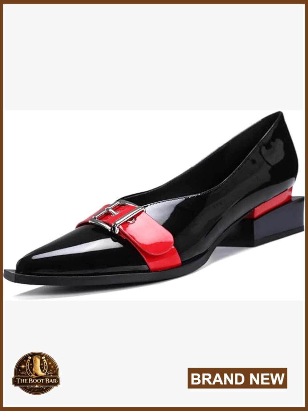 Chunky Low Heel Pumps with Arch Support Pointed Toe Loafers for Work Wedding